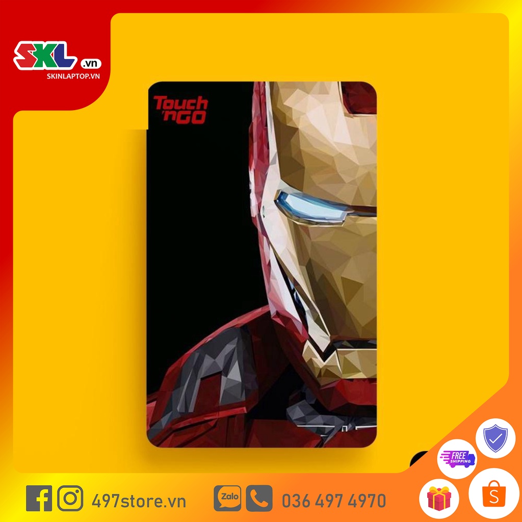 Skin Card Avengers  - Miếng Dán ATM, Thẻ Xe, Thẻ Từ, Thẻ Chung Cư - Chất Liệu Chống Xước - Chống Nước