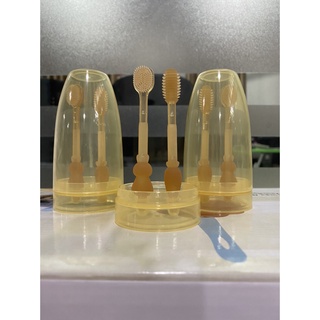 Bộ rơ lưỡi và bàn chải silicone cho bé