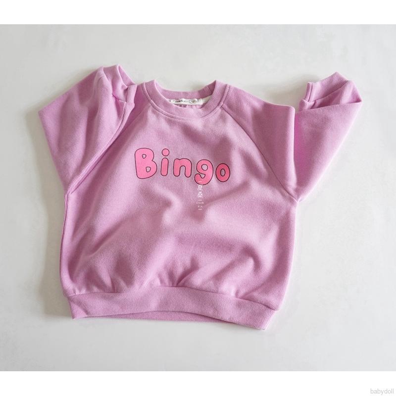 Autumn  Children Girls Casual Fashion Letter Print Long Sleeves Outwear Sweatshirts