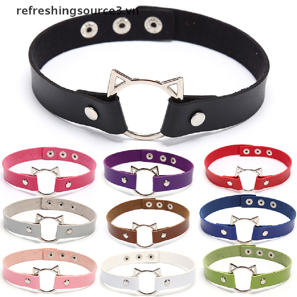Vòng Cổ choker Mặt Mèo Rỗng Thời Trang Có Thể Điều Chỉnh