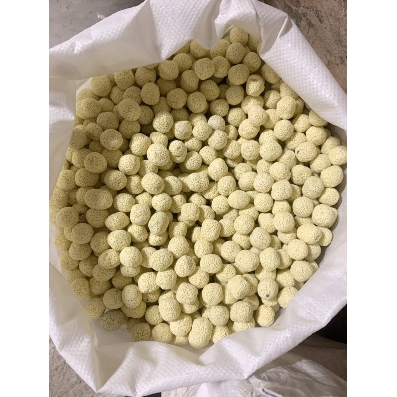 1kg Sứ bi vàng-vật liệu lọc nước cao cấp cho bể cá cảnh,hồ koi