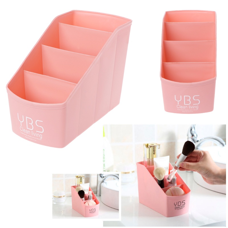 Hộp Đựng Đồ Trang Điểm 4 Ngăn Bằng Nhựa Tiện Lợi