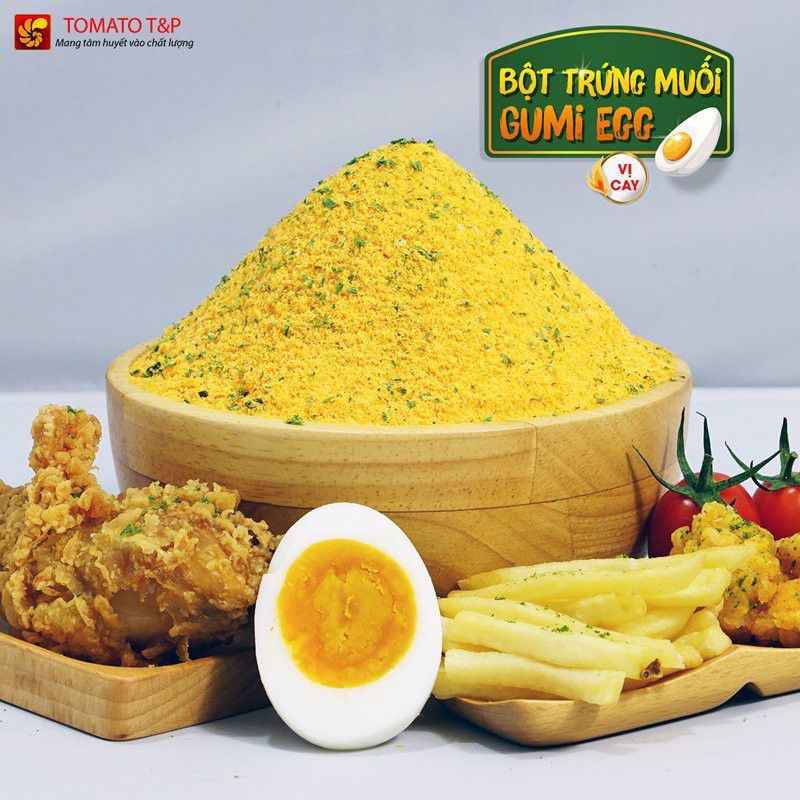 Bột trứng muối Gumi Egg vị cay - Gói 1kg - Tomato T&amp;P