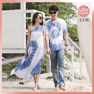 Đồ Đôi - ÁO ĐÔI - Áo sơ mi váy đôi đi biển đẹp E378 - LoviCouple - Có FeedBack