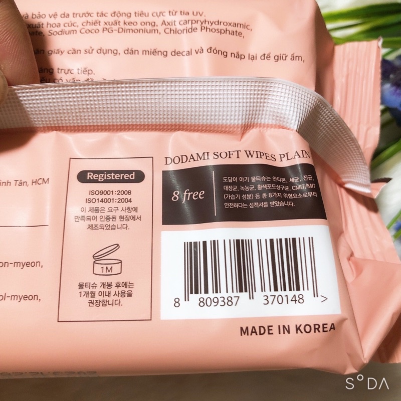 Khăn ướt Bebeen Hàn Quốc 100 tờ không mùi (Hồng)
