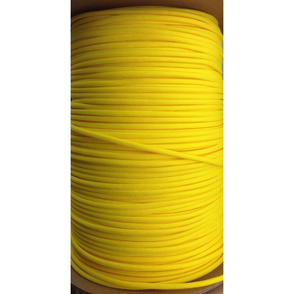 ( Combo 5 mét )Dây dù Paracord - Màu vàng (Neon Yellow.550)