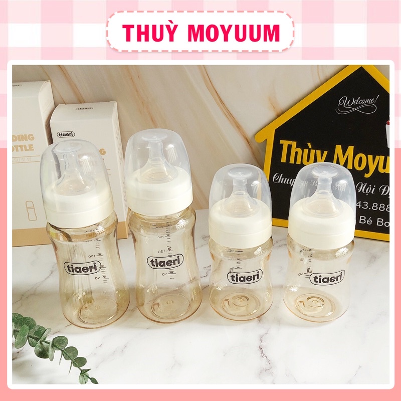 Bình sữa và núm ty Tiaeri nội địa Hàn 200ml/300ml( Tuỳ chọn size núm)