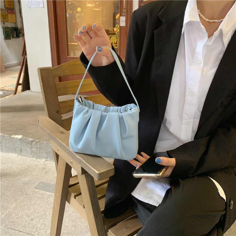 Túi Xách Đeo Vai Gấp Gọn Phối Dây Xích Thời Trang Pháp Dành Cho Nữ 2021