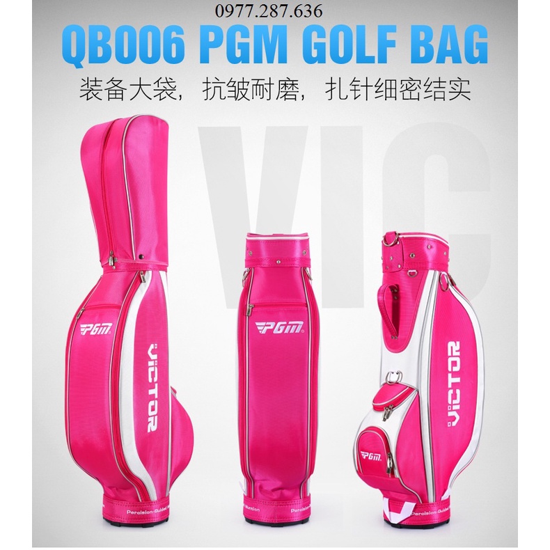 Túi gậy golf nữ PGM Women Staff da PU đựng 14 gậy cao cấp chống trầy xước TM040