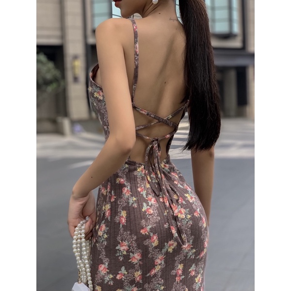 Đầm Midi Dáng A Đan Lưng Yoona