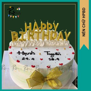 Nến chữ Happy birthday trang trí bánh SIÊU ĐẸP