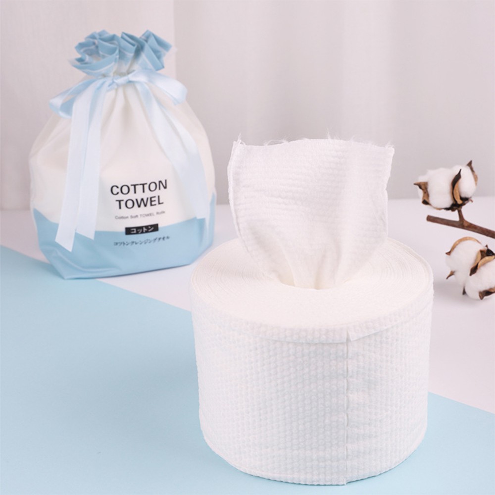 Bịch Tròn 80 Khăn Tẩy Trang Cotton Towel Lau Đa Năng - Khăn Lau Bát Có Thể Giặt Lại