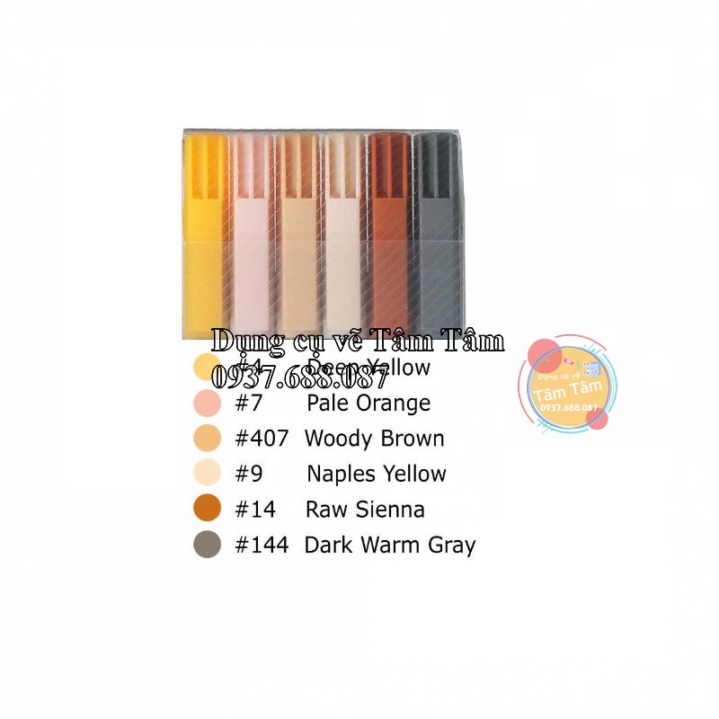 [ TÂM TÂM ]-BÚT CỌ Màu NƯỚC SAKURA KOI COLOURING BRUSH PEN 6/12/24 cây-