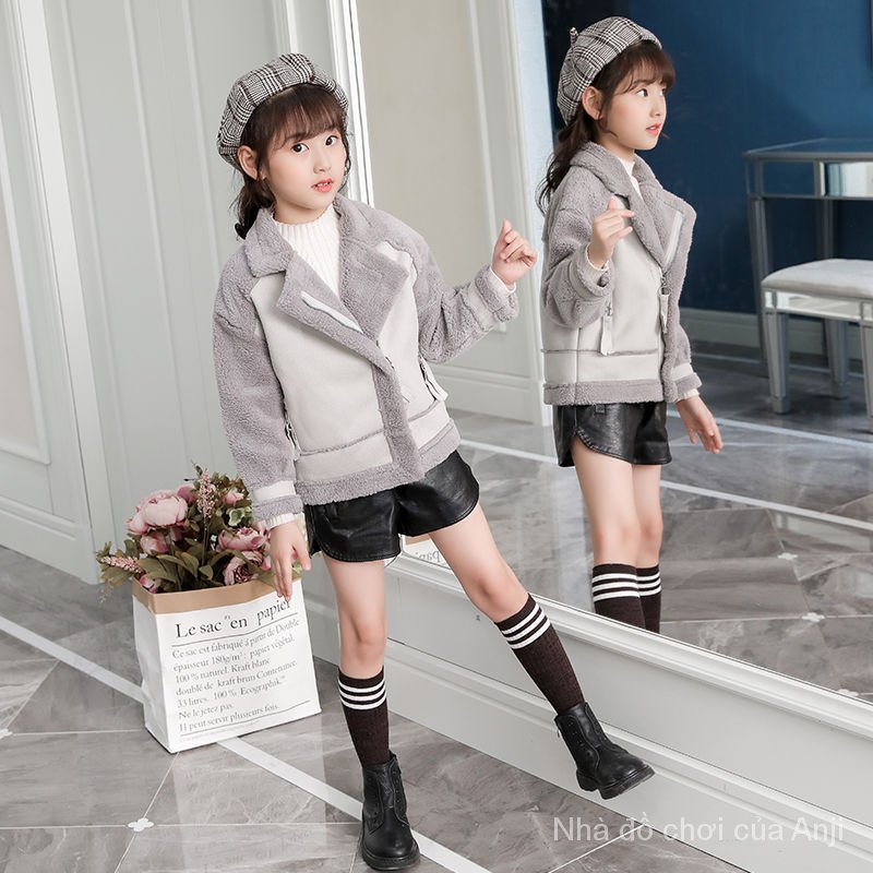 Thick warm velvet autumn winter girl jacket