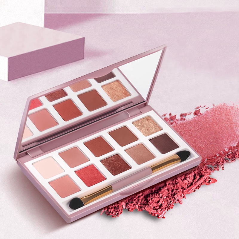 Bảng phấn mắt 10 màu có nhũ chuyên dụng chống thấm nước cho đôi mắt thêm thu hút