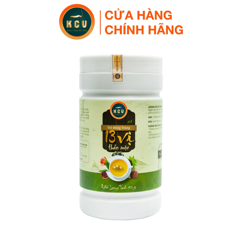 Trà Đông Trùng 13 Vị Thảo Mộc Kim Cương Vàng (450g/Hộp)