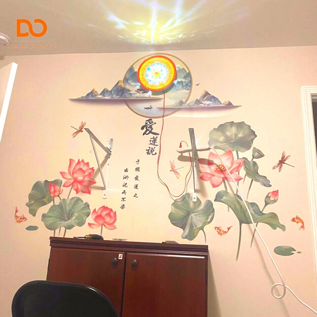 Decal dán tường, Giấy dán tường trang trí phòng ngủ, phòng khách cao cấp cây xanh hoa lá sơn thủy | BigBuy360 - bigbuy360.vn