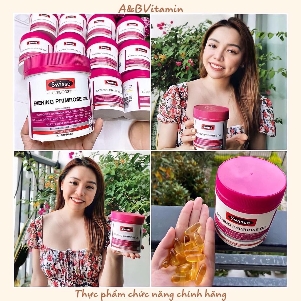 Viên uống Tinh dầu hoa anh thảo Swisse Úc Date xa lọ 200 viên