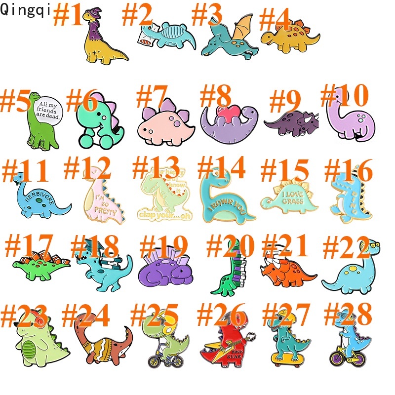 Huy hiệu cài áo Miss Zoe hình khủng long cho bé