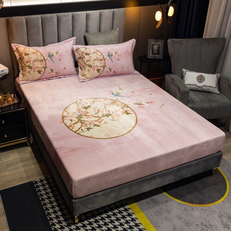 Ga gối nỉ nhung mềm mịn cao cấp nhập khẩu,ga trải giường chất nỉ nhung mịn