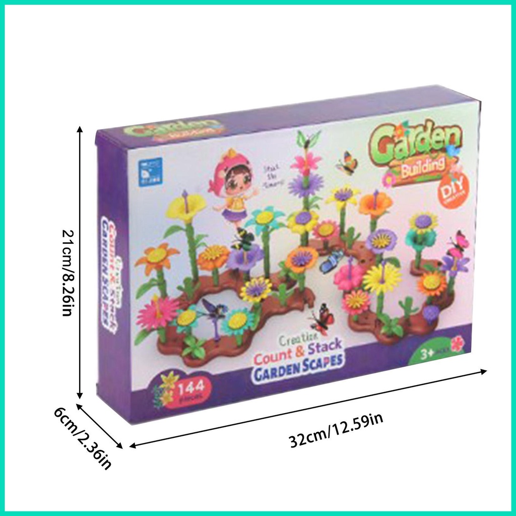 Set 144 / 144 Món Đồ Chơi Xây Dựng Vườn Hoa Cho Bé