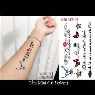 Hình xăm dán chữ B200