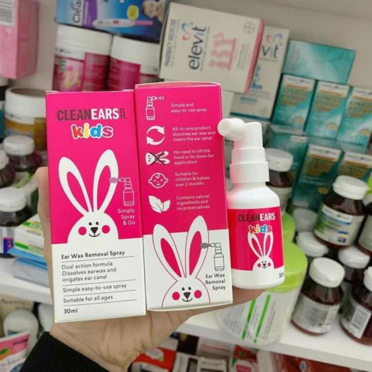 Xịt tan ráy tai Clean Ears Kids 30ml Úc