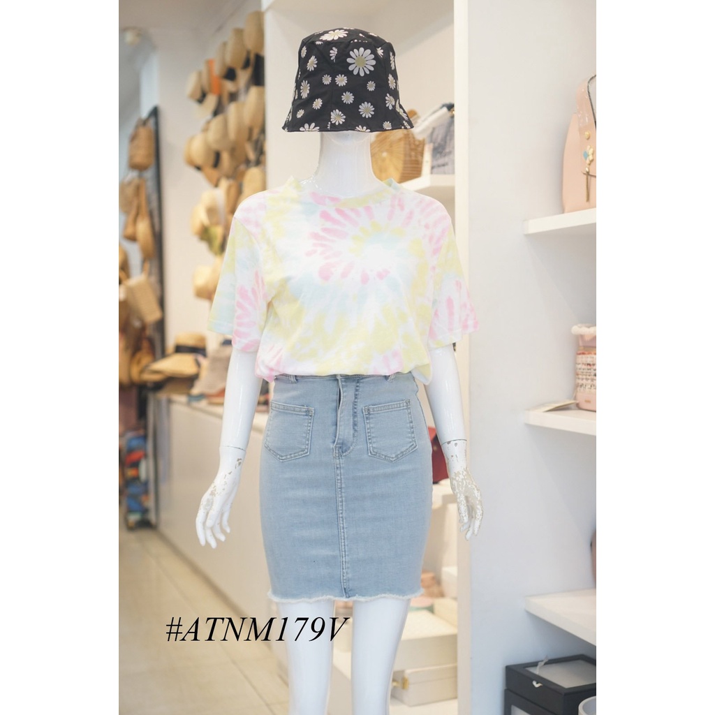 Ao Phông Nữ Free size, Áo thun chất cotton loang màu mùa hè rực rỡ