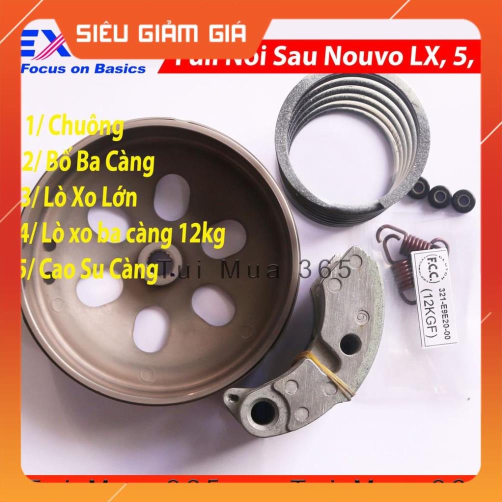 Full Bộ Nồi Sau Độ Xe Tay Ga Yamaha Nouvo LX, Nouvo 5, Nouvo 6 Exedy Japan chính hãng