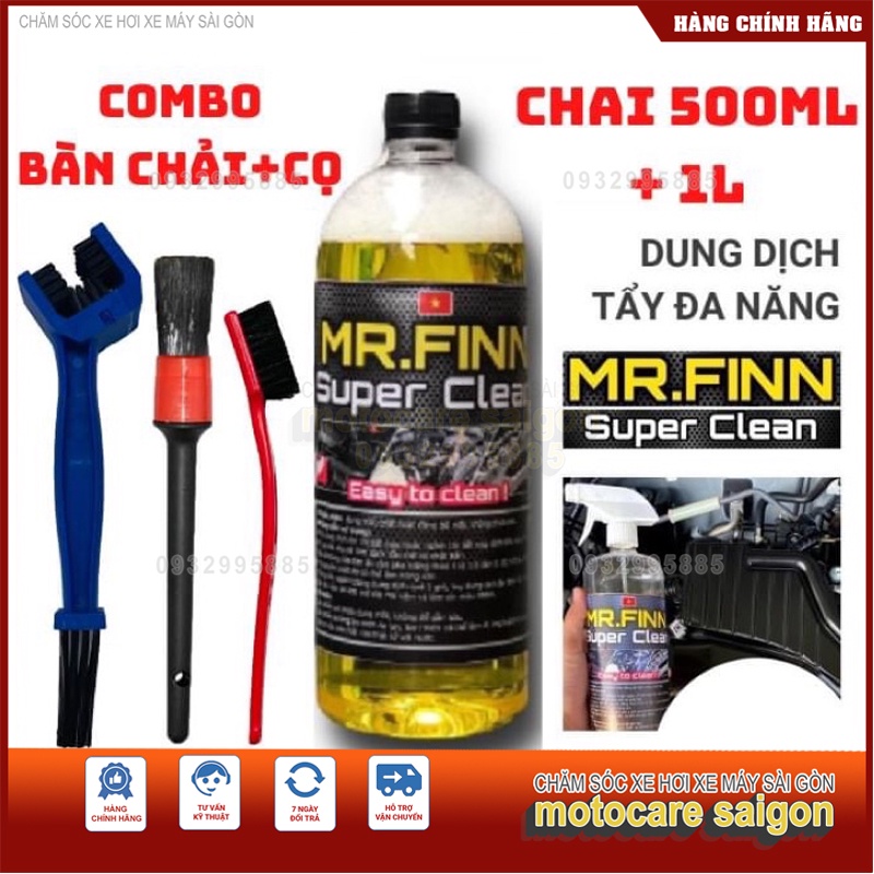 [ Combo ]Dung dịch tẩy rửa đa năng Mr.Finn Super Clean 500ml,1L