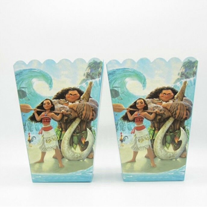 Bộ 6 hộp đựng bắp rang thiết kế in hình kỳ lân/frozen/mickey/minnie/ngựa/người nhện cho trẻ em