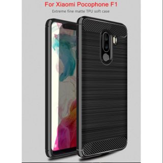 Pocophone F1 - Ốp chống shock vân xước fiber cacbon fullbox