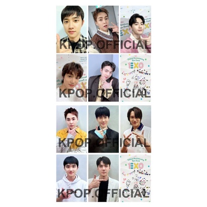 Quạt Xếp In Hình Nhóm Nhạc Exo Kỉ Niệm Lần Thứ 10