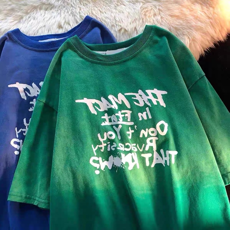 Áo thun form rộng in chữ cá tính