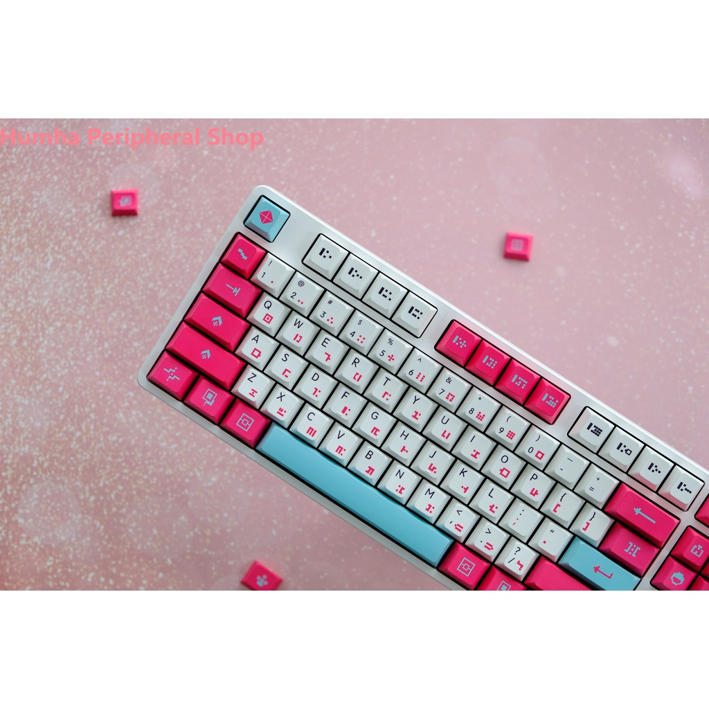 Humha Nắp Phím Cơ Chất Liệu PBT Nhuộm Màu Cherry profile Cá Tính