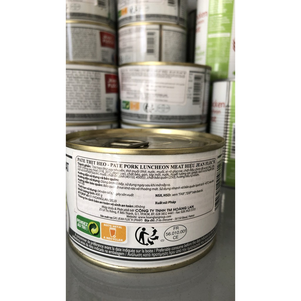 Pate thịt heo 400gr hiệu Jean Floc'h của Pháp - Date 27/09/2025