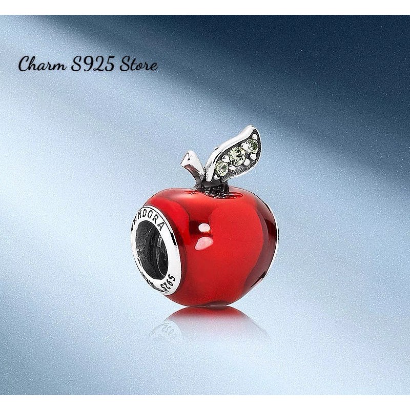 charm pan quả táo đỏ bạc s925 cao cấp
