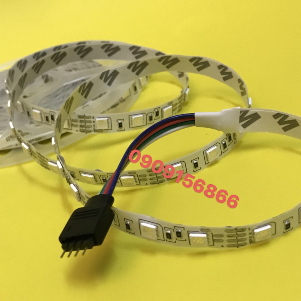 Led dây rgb 12v 24v 7 màu 5050 - loại trong nhà và ngoài trời