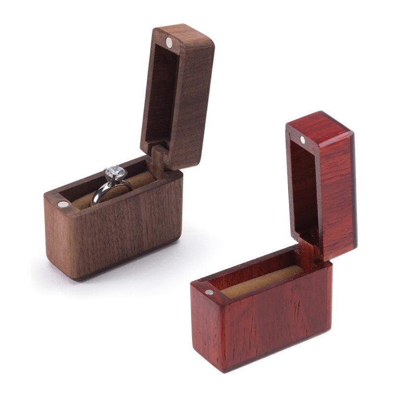 Hộp Đựng Nhẫn Cưới Bằng Hạt Óc Chó Thủ Công