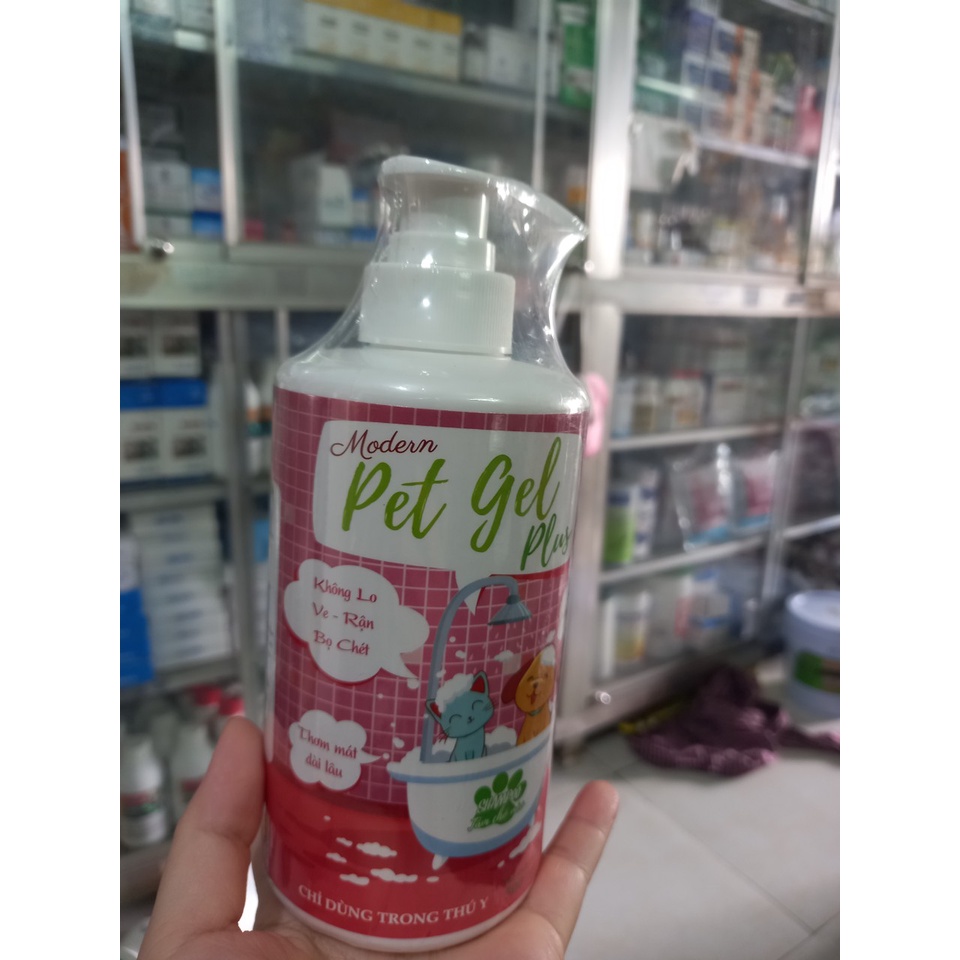 Petgel Chai 500ml, Xà Bông Tắm Dưỡng Lông Cho Chó,Mèo