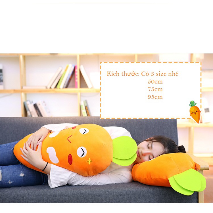 Thú Nhồi bông củ cà rốt nhiều size từ 50cm, 70cm, 90cm