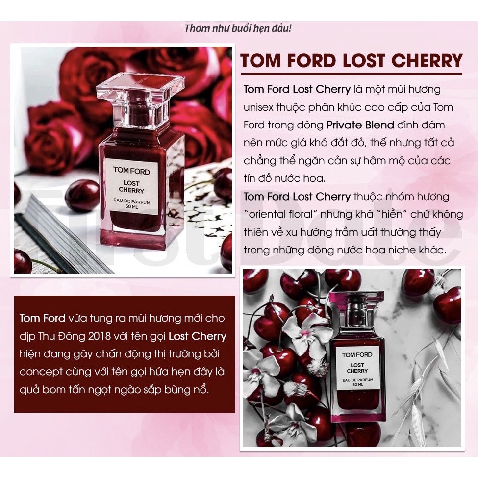 [Mẫu Thử] Nước Hoa Nữ Tom Ford Lost Cherry - TOMFORD TF Lưu Hương Lâu Chính Hãng 100%