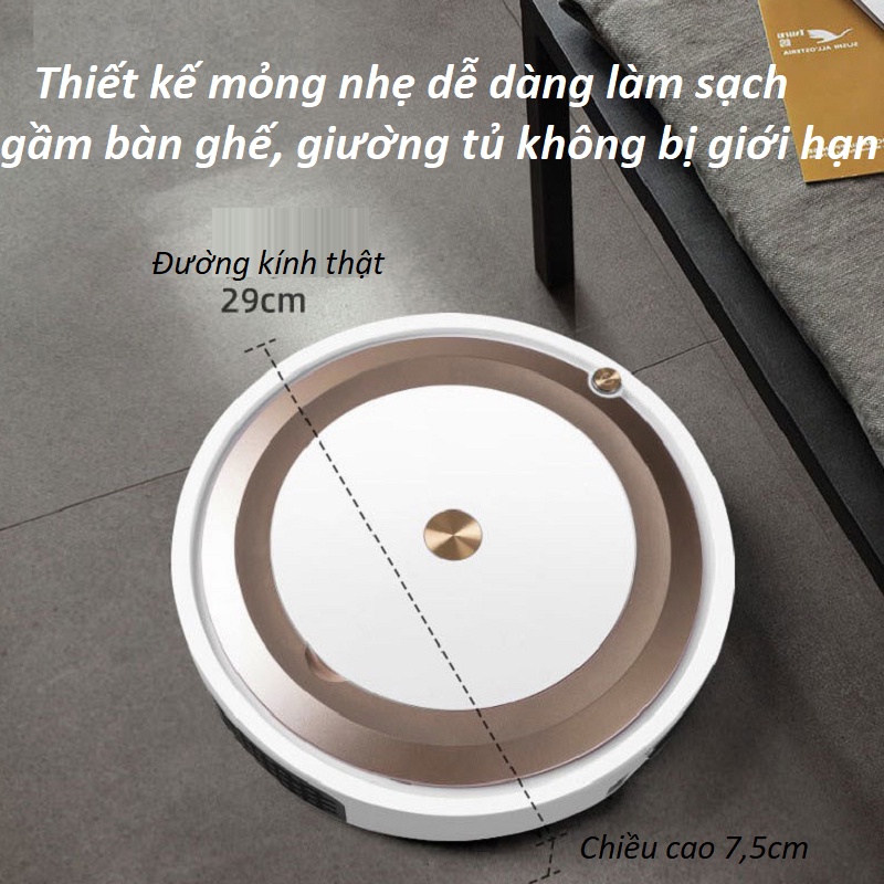 Robot hút bụi lau nhà thông minh dễ dàng điều khiển qua app trên điện thoại sử dụng pin sạc tại khohanggiarevn
