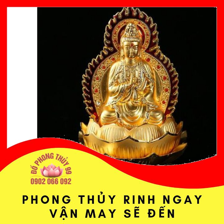 Tượng phật bà lửa quan âm hai mặt nước hoa trang trí ô tô