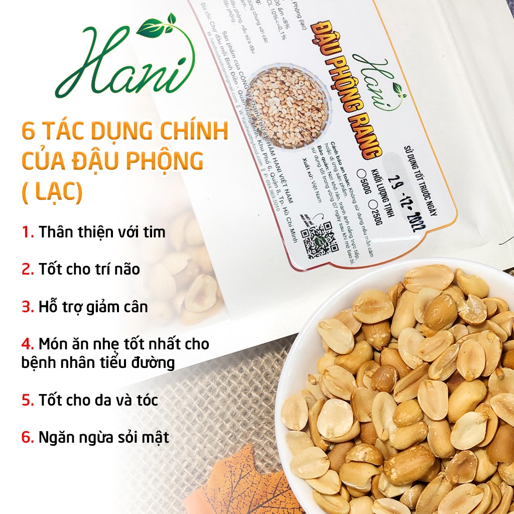 500g Đậu Phộng Rang, Lạc Rang Sạch Vỏ Giòn Thơm ❣️ HANI FOOD