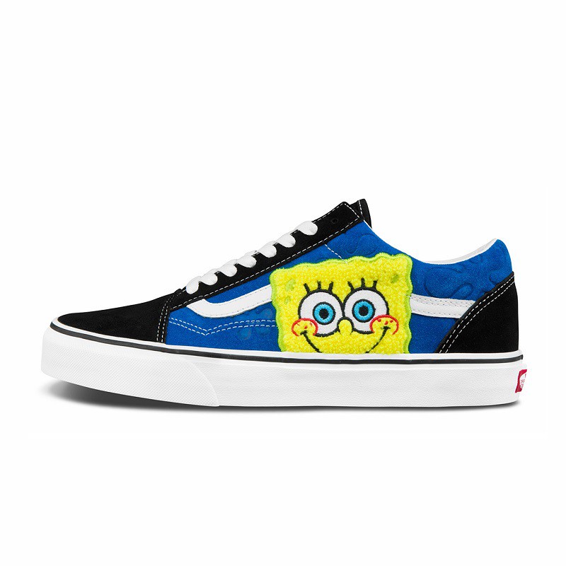 Giày Thể Thao VANS SpongeBob Cổ Cao Thấp VN0A54F19ES Thời Trang Cho Nam Và Nữ