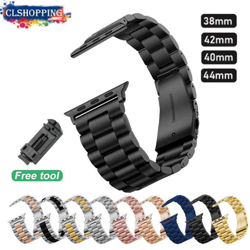Dây Đeo Inox Dành Cho Đồng Hồ Thông Minh Apple Watch Se / 6 / 5 / 4 / 3 / 2 / 1 38mm 42mm 40mm 44mm