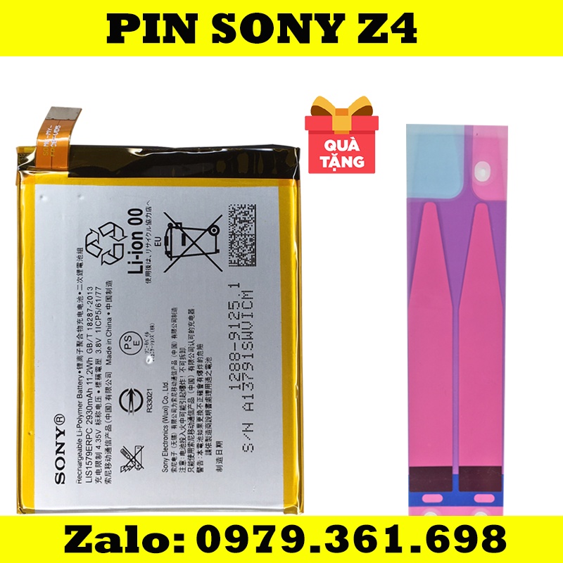 Pin Sony Z4 - XPERIA Z3 PLUS - SONY E6553 (LIS1579ERPC) - Hàng new - Tặng keo dán pin