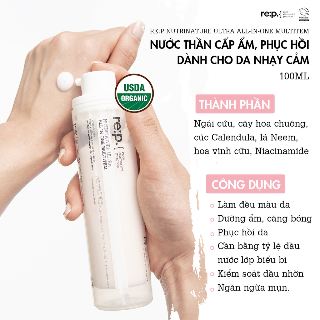 [Mã COSDAY giảm 50k đơn 250k] Nước Thần Siêu Cấp Ẩm RE:P Nutrinature Ultra All In One Multitem 100ml