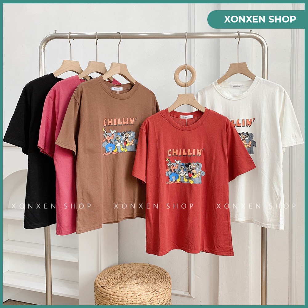 ÁO THUN NỮ áo phông in chữ chất cotton thoáng mát XONXEN SHOP HUẾ free size Mã 804